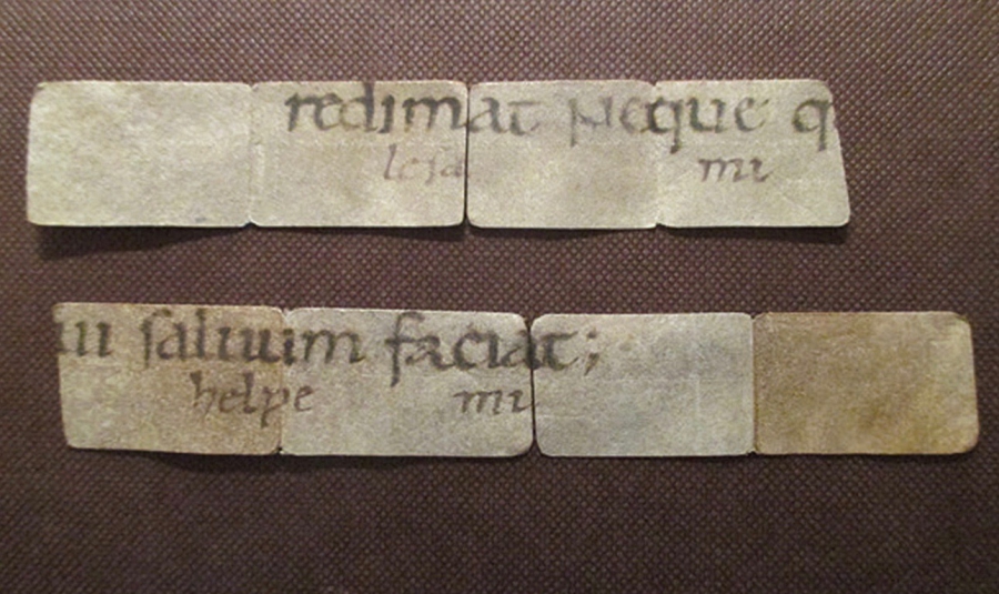 The oldest fragment of Old Frisian, ca. 1100-1125. It was sold by Sotheby’s in 2014 and bought by a private collector in Belgium. The oldest fragment of Old Frisian, ca. 1100-1125. It was sold by Sotheby’s in 2014 and bought by a private collector in Belgium.